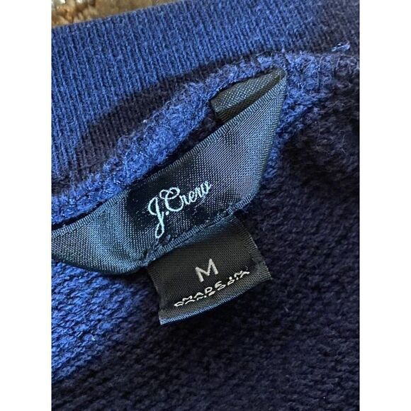 J Crew Sweatshirt Pullover Womens Medium Navy Blue Le Ski Oui Oui French Terry - Picture 7 of 8